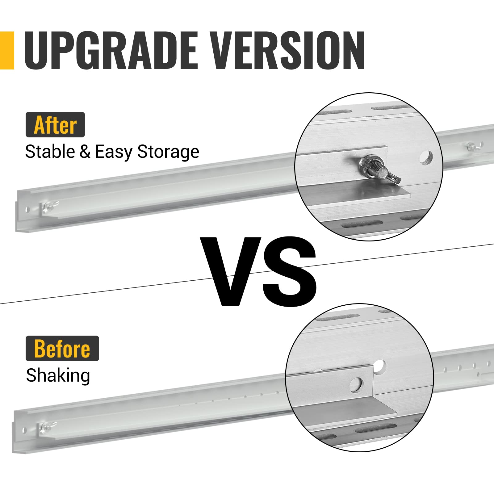 BougeRV aluminum tilt bracket close-up showing corrosion resistance