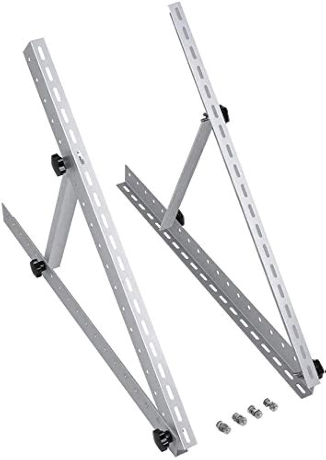 BougeRV front view of tilt mount showing sturdy aluminum frame and portable design benefit