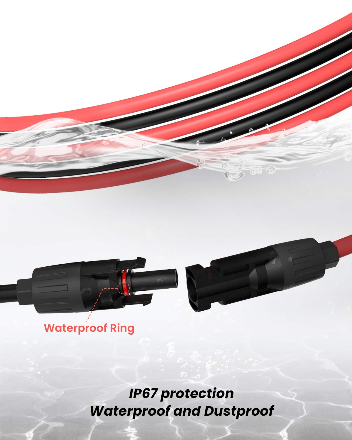 BougeRV detailed view of 10AWG copper strands showing low-resistance performance