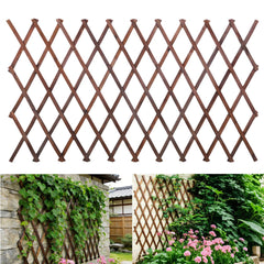 Bounmer trellis front view showing cedar finish and expandable design benefit