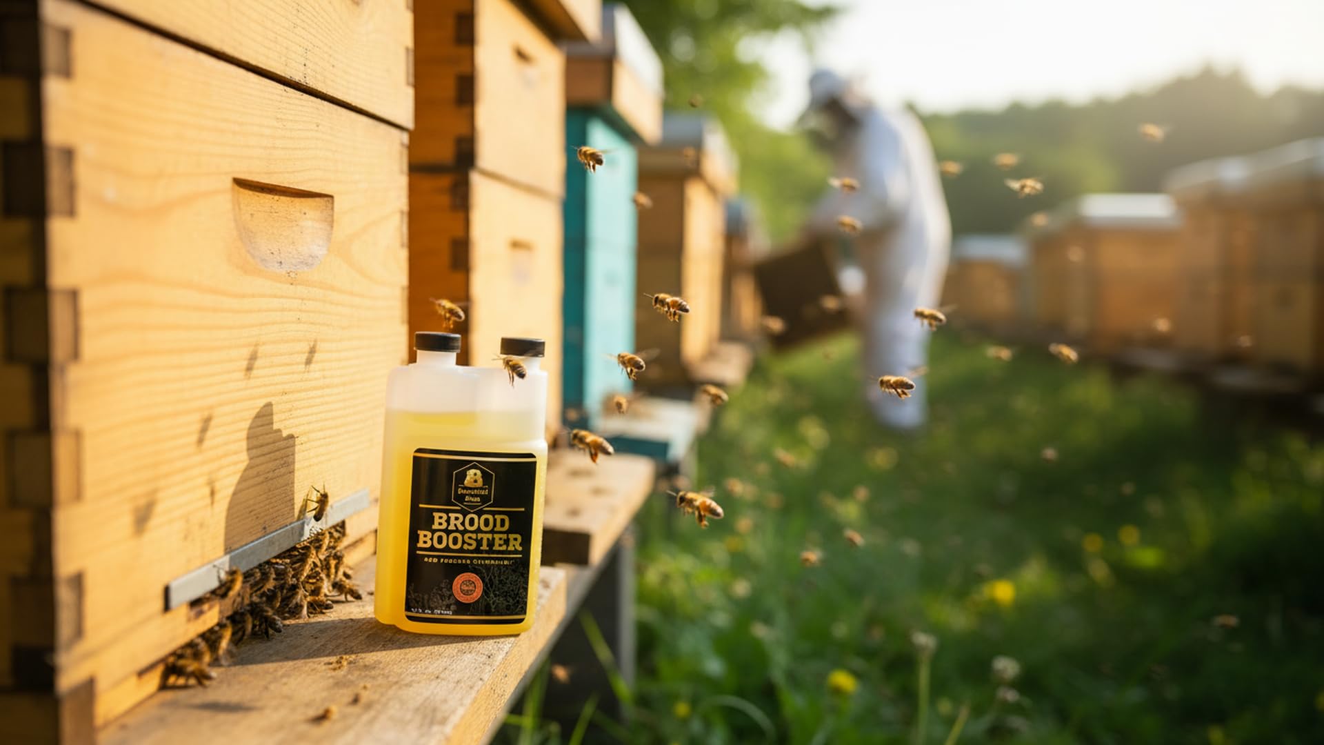 Bountiful Bees applied inside a nuc hive to support rapid colony growth