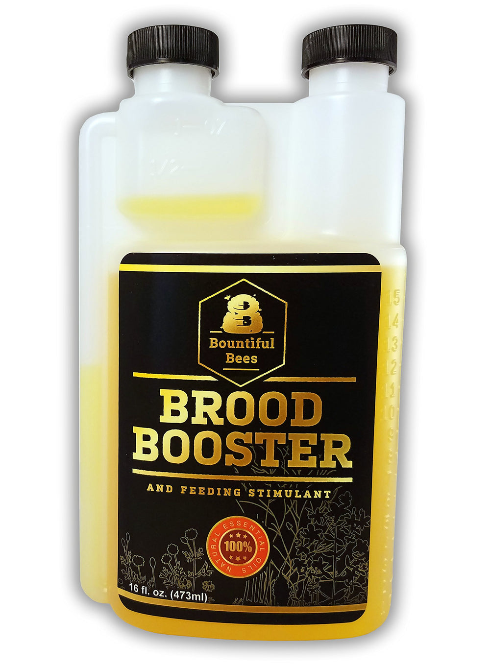 Bountiful Bees front label showing product name and 16 oz size benefit clarity