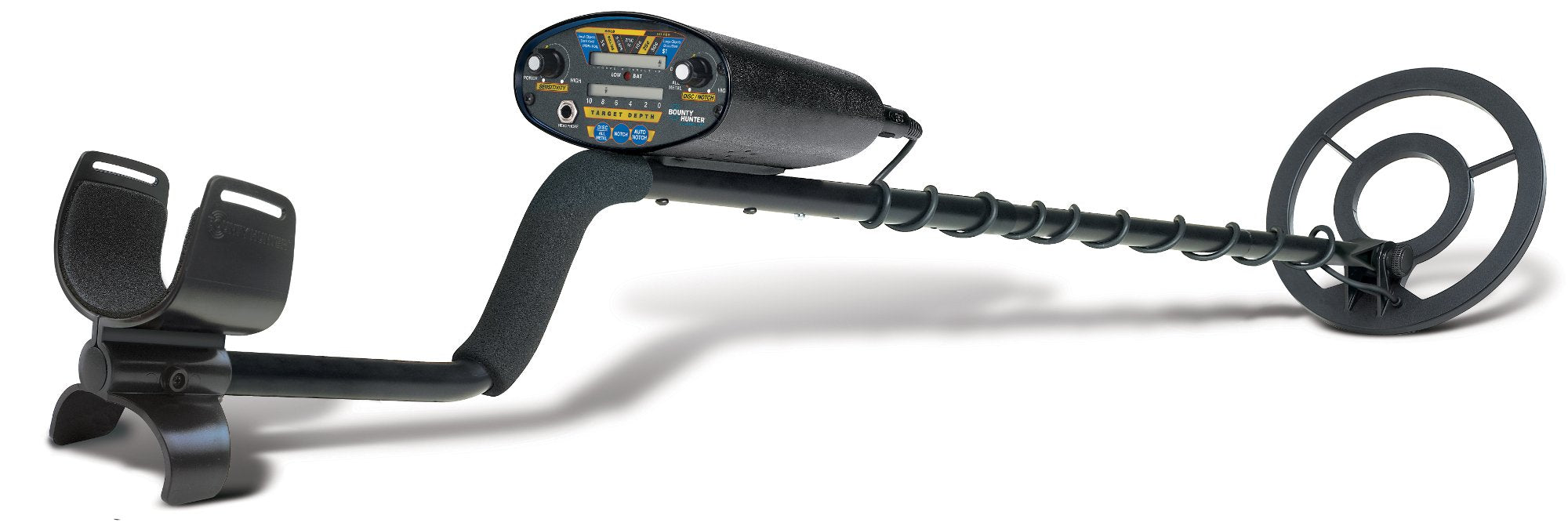 Bounty Hunter QD2 in field use with user sweeping beach highlighting portability and control