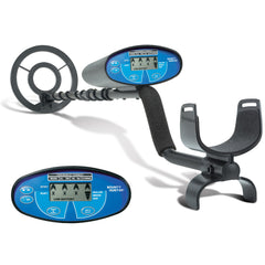Bounty Hunter Quick Silver front view showing detector ready to hunt