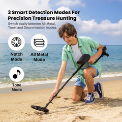 Bounty Hunter TK4 8-inch waterproof coil close-up highlighting dependable wet detection