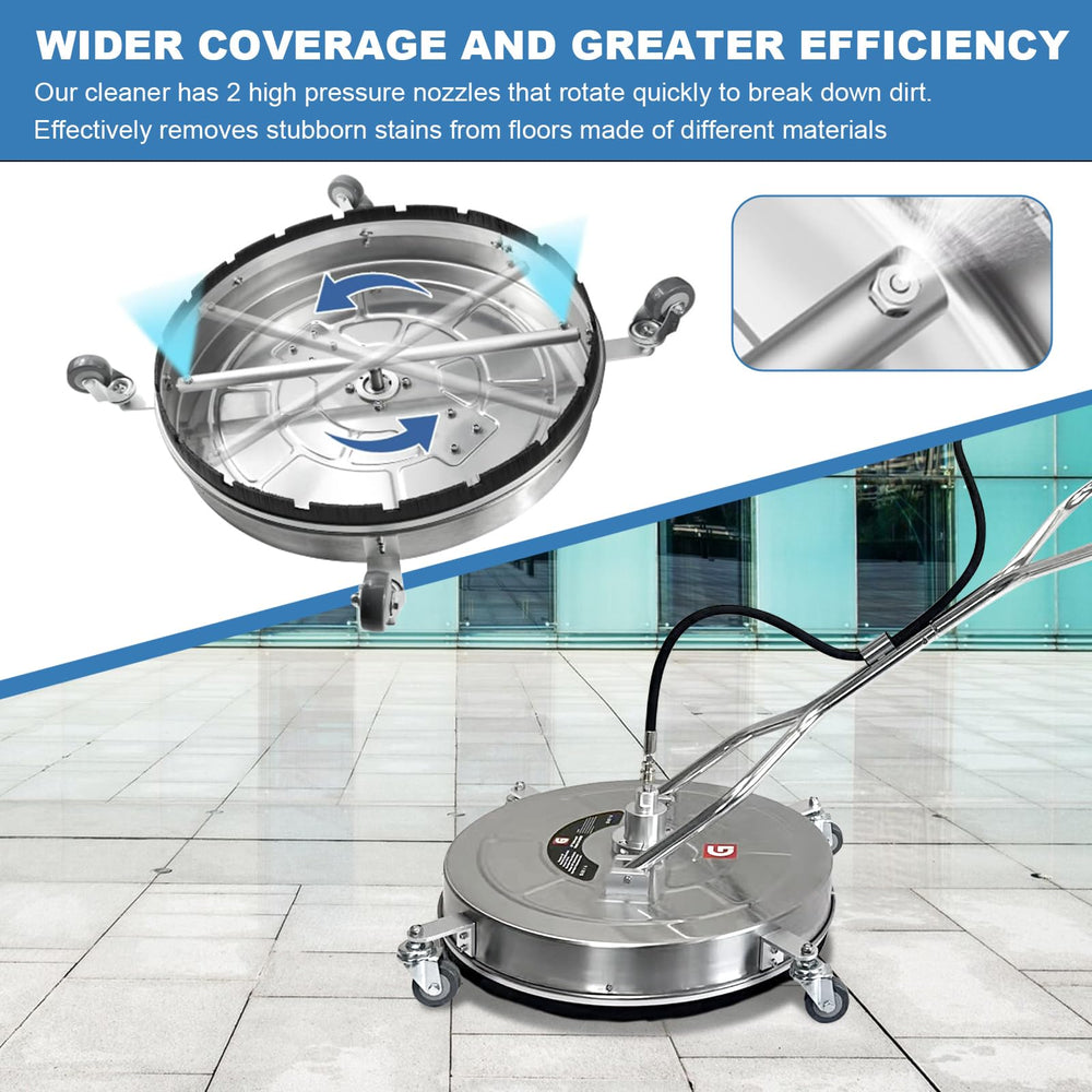 BouPower sealed swivel and twin nozzles for reliable rotation and low maintenance