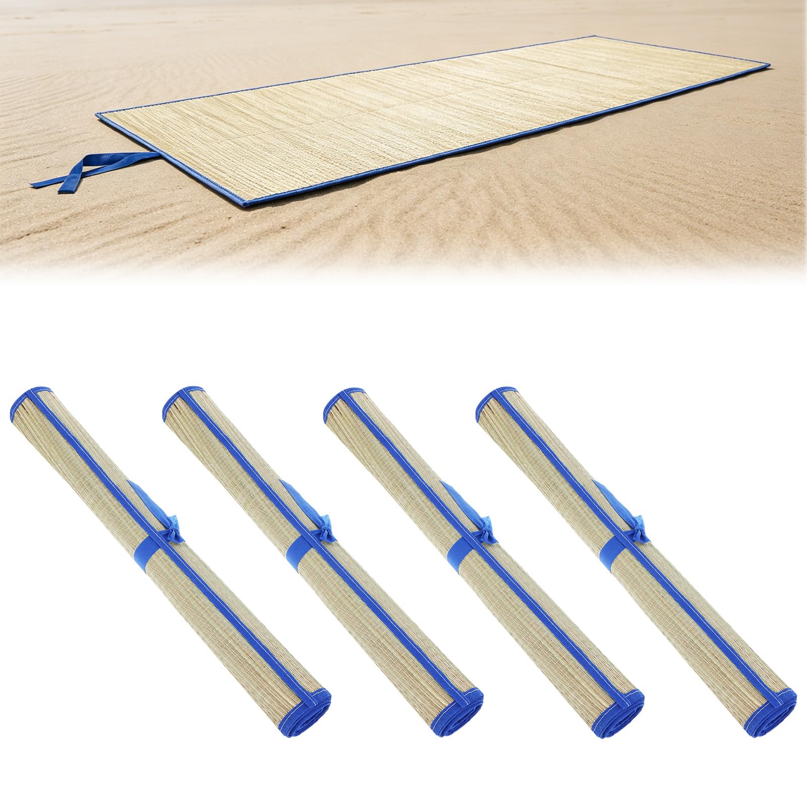 BOUTICOL front view of 4-pack mats showing compact pack and handle for easy transport