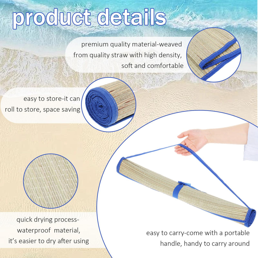 BOUTICOL rolled mat secured by handle strap for compact, tangle-free carrying