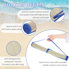 BOUTICOL rolled mat secured by handle strap for compact, tangle-free carrying