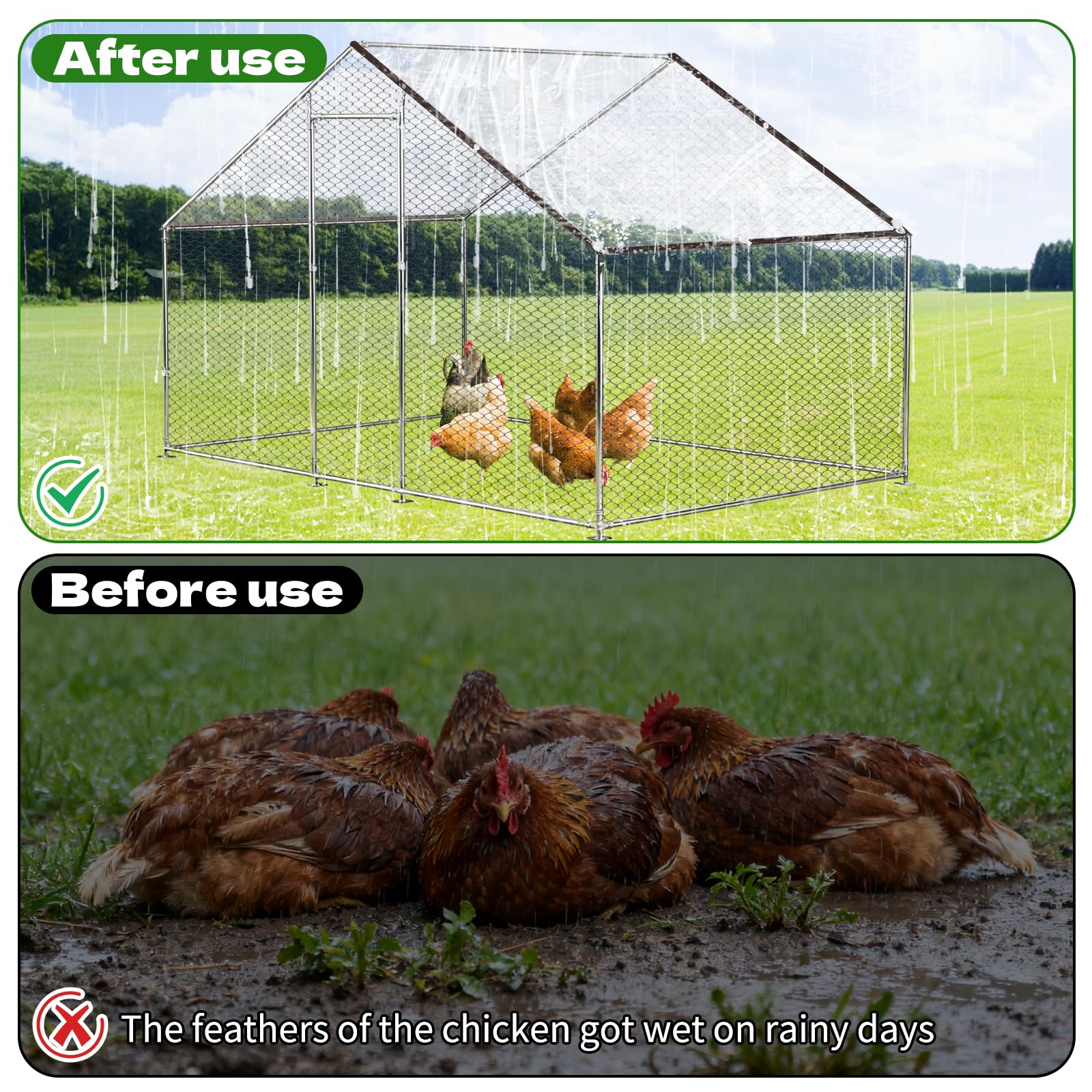 BOUTICOL transparent cover letting sunlight warm the coop interior