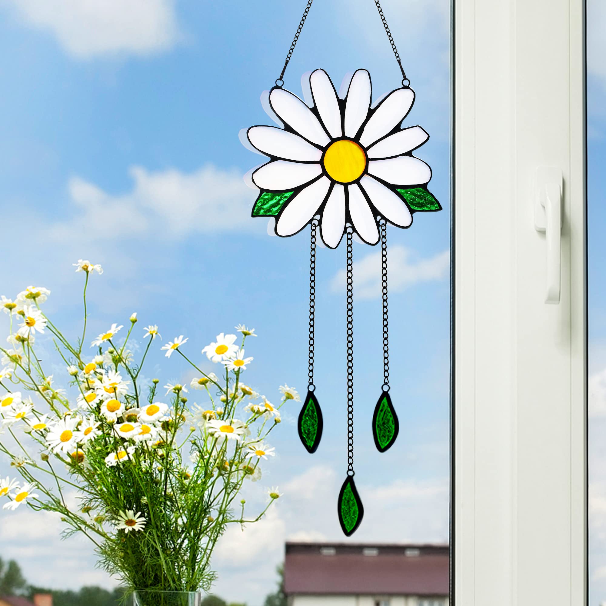 BOXCASA daisy glass texture and small bubbles showing handcrafted character