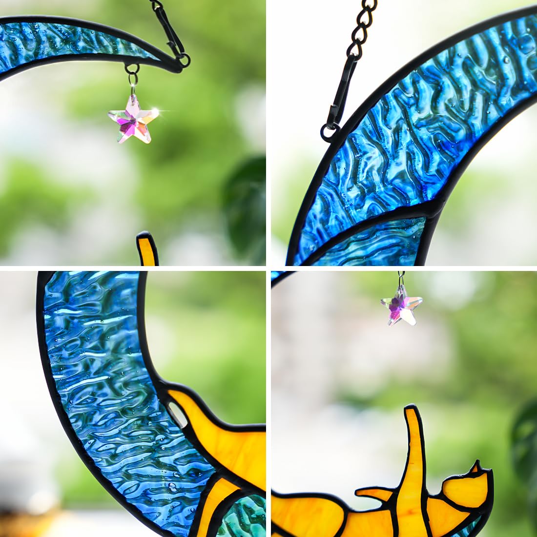 BOXCASA crystal star details catching light and adding colorful sparkle
