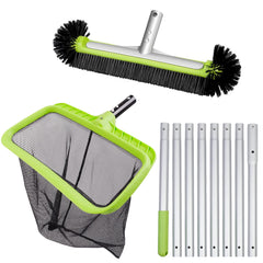BoxedHome front view of full pool cleaning kit, shows included tools and benefits