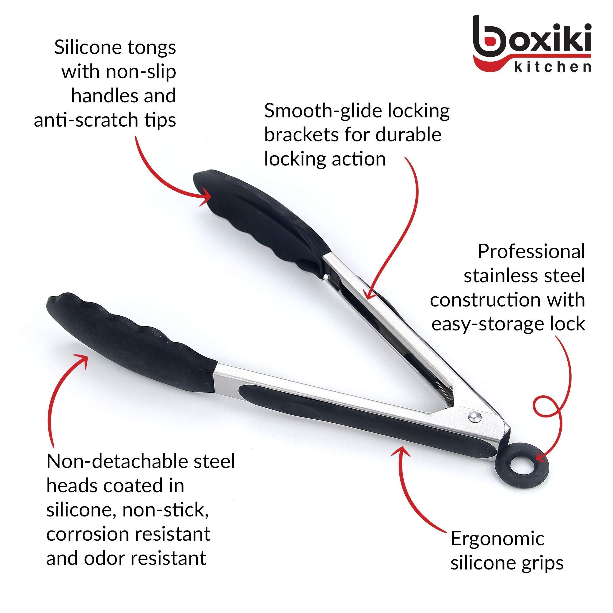 Boxiki Kitchen locking ring and hanging loop for compact, safe storage