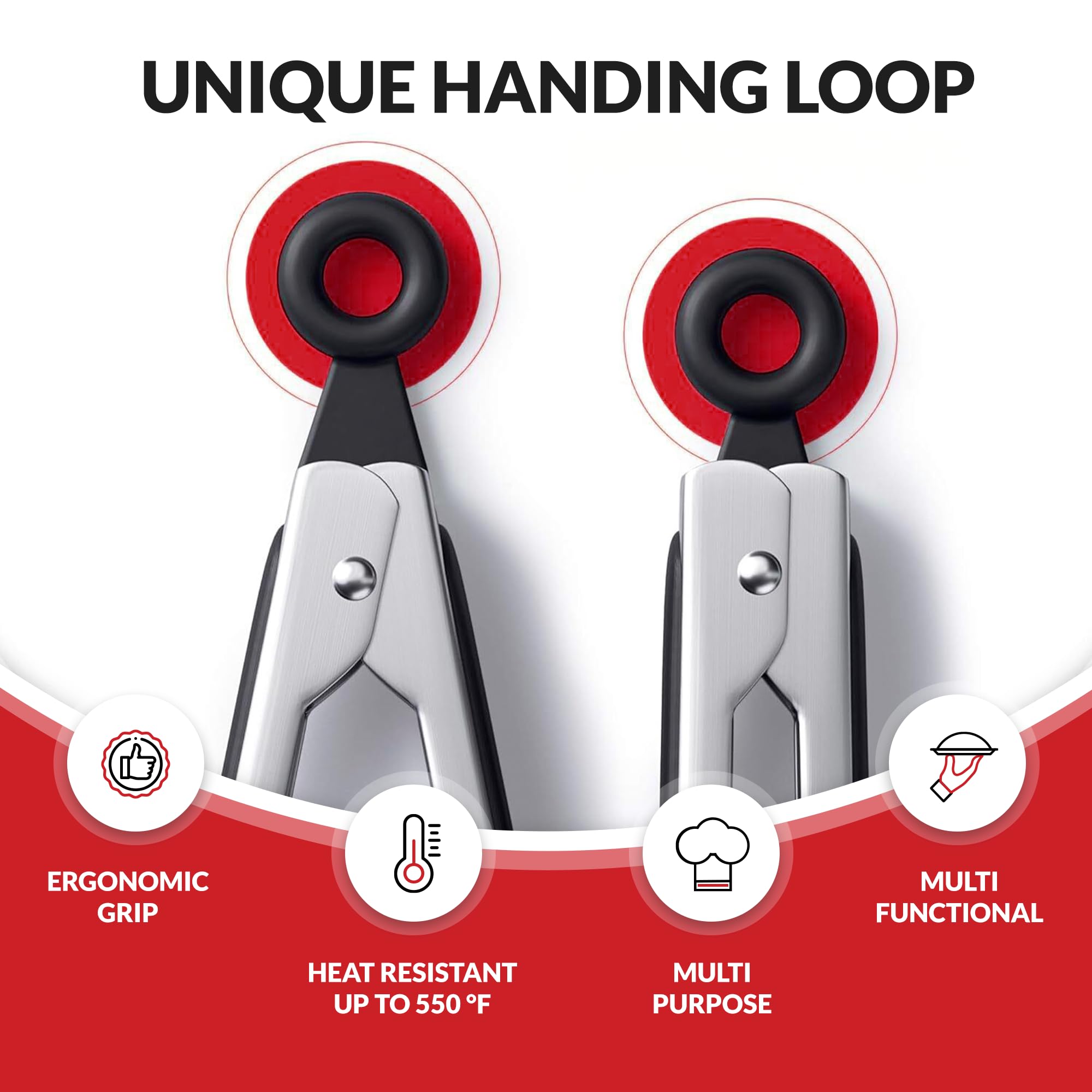 Boxiki Kitchen textured cushioned handle detail for secure comfortable grip