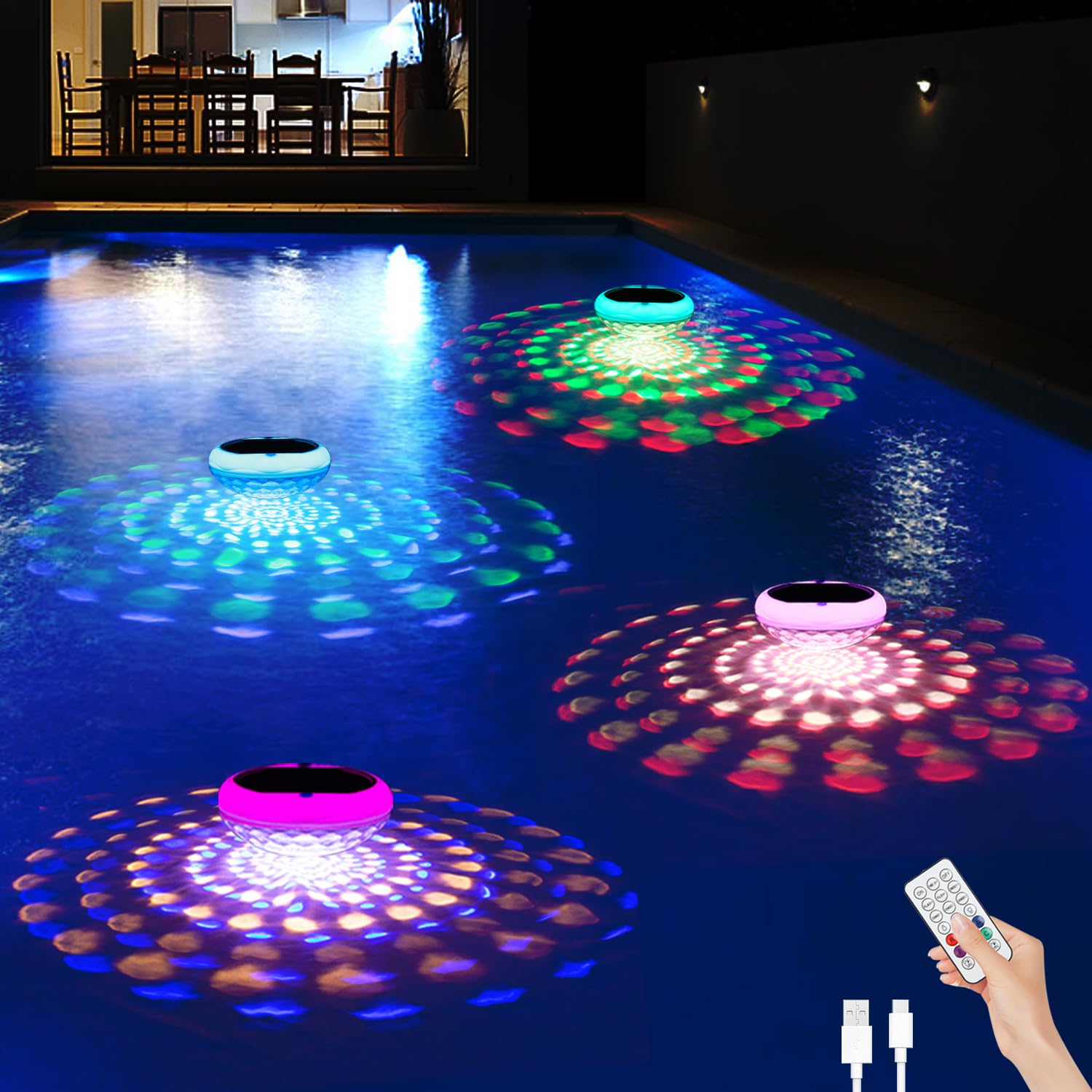 BOXPSII front view of two floating lights showing glossy finish and colors
