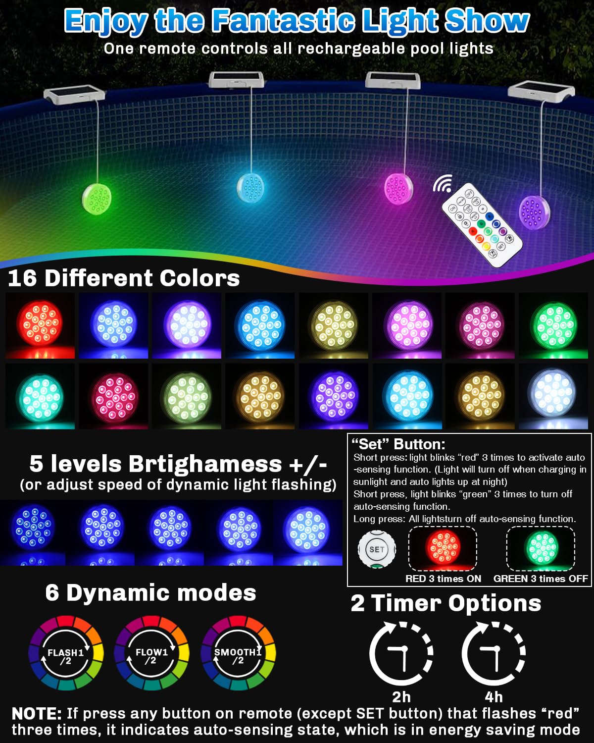 BOXPSII remote control beside light illustrating wide-range color control