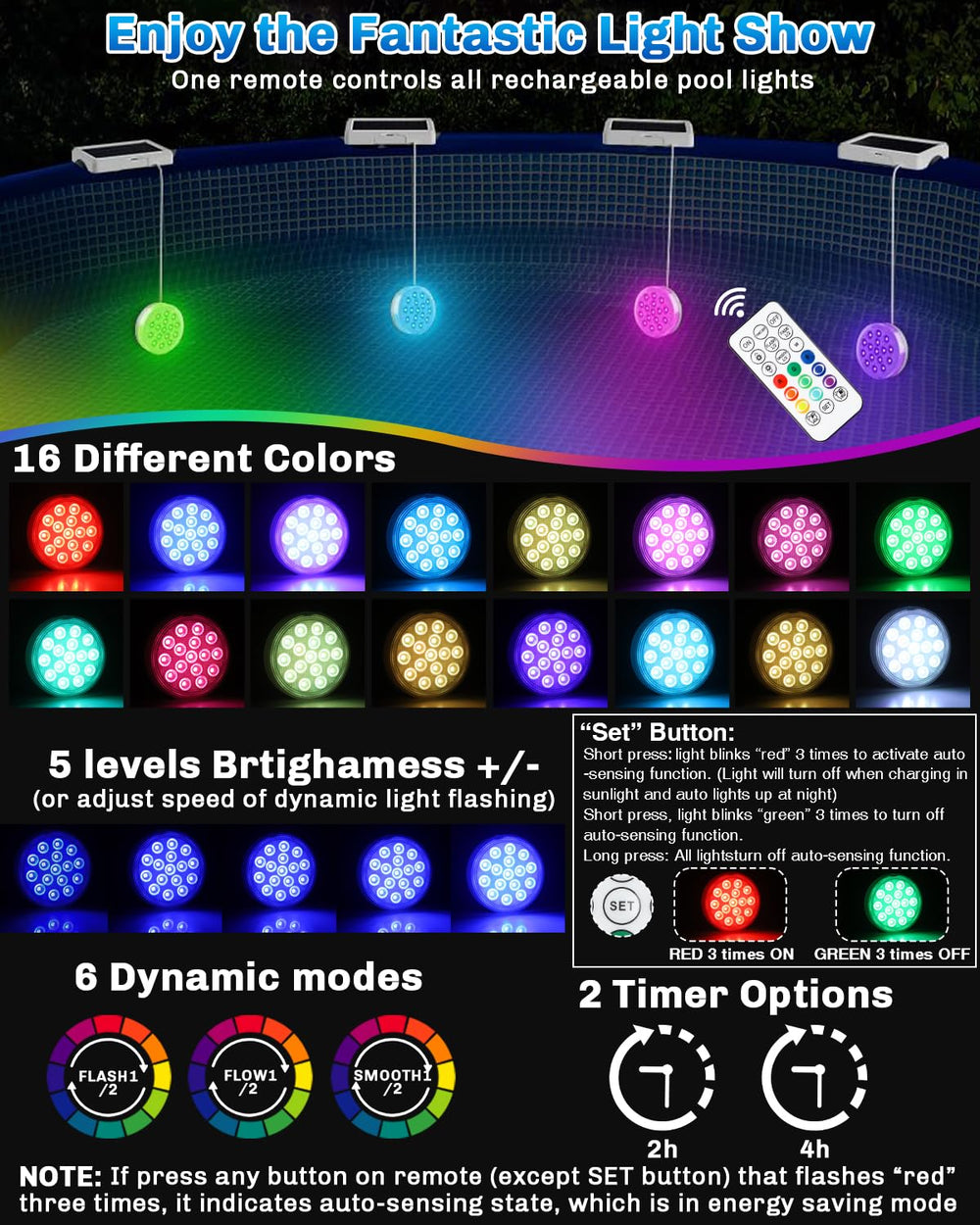 BOXPSII remote control beside light illustrating wide-range color control