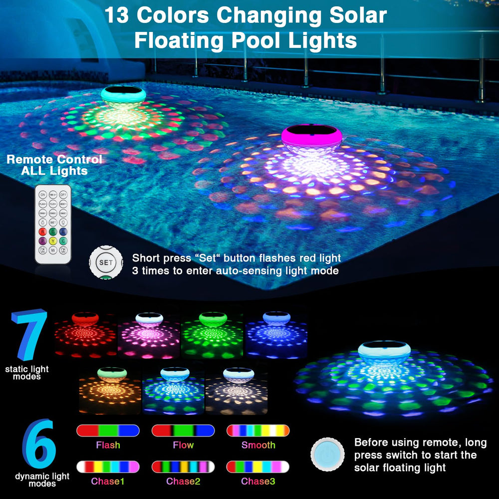 BOXPSII side profile floating stably on pool surface for balanced light