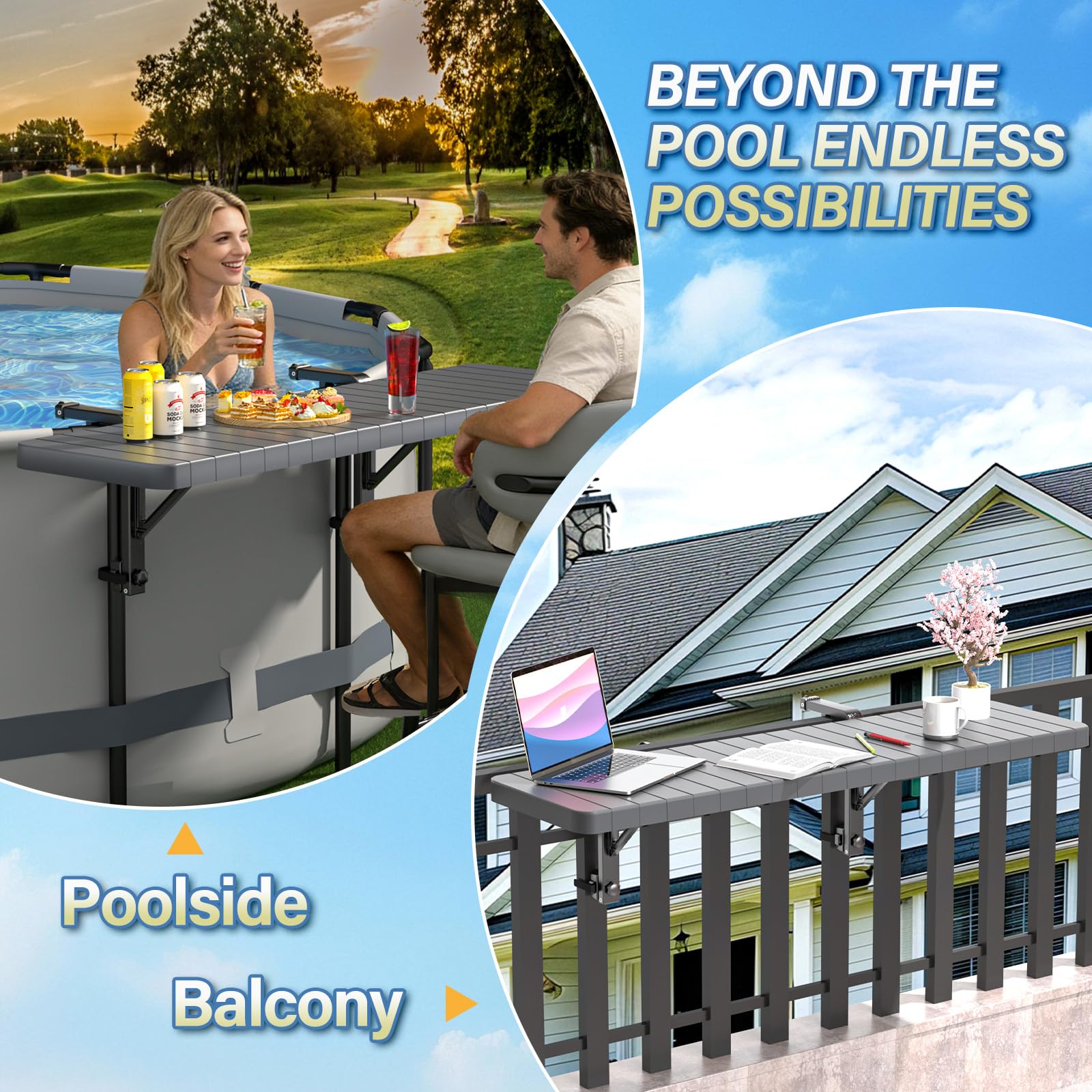 BoYata pool bar at backyard party lifestyle scene enhancing outdoor entertaining