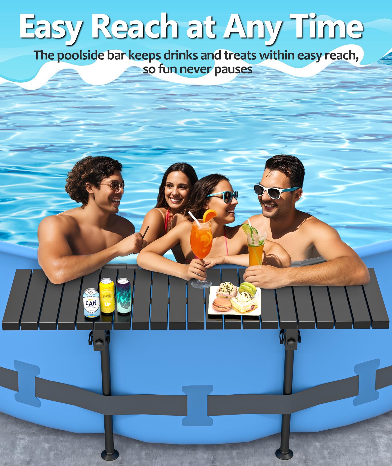 BoYata pool bar clamp close-up protecting rail and ensuring grip
