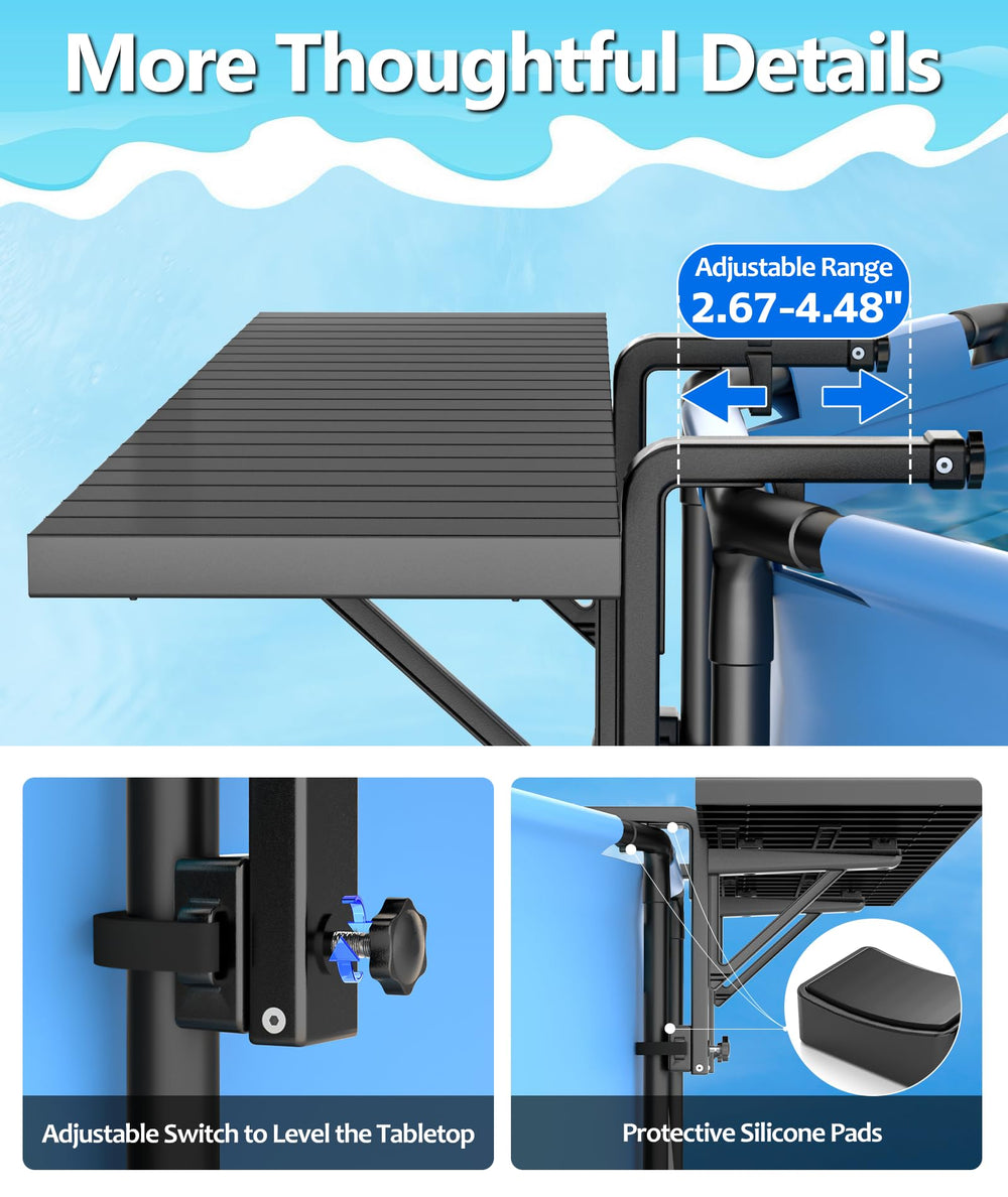 BoYata pool bar next to ruler showing 49.4×9.6 inch scale