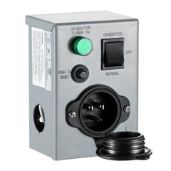 BOYISEN front panel showing inlet and switch, highlights safe generator connection