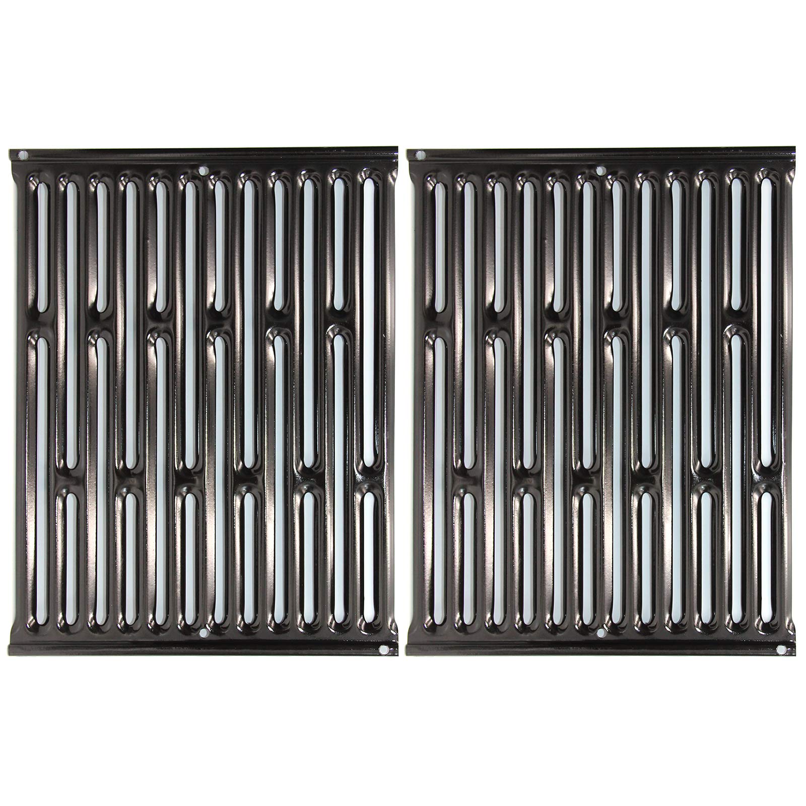 BoyoTec 7523 front view showing two porcelain-enameled grates and fit