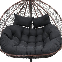 boyspringg front view of double egg chair cushion showing full coverage and comfort