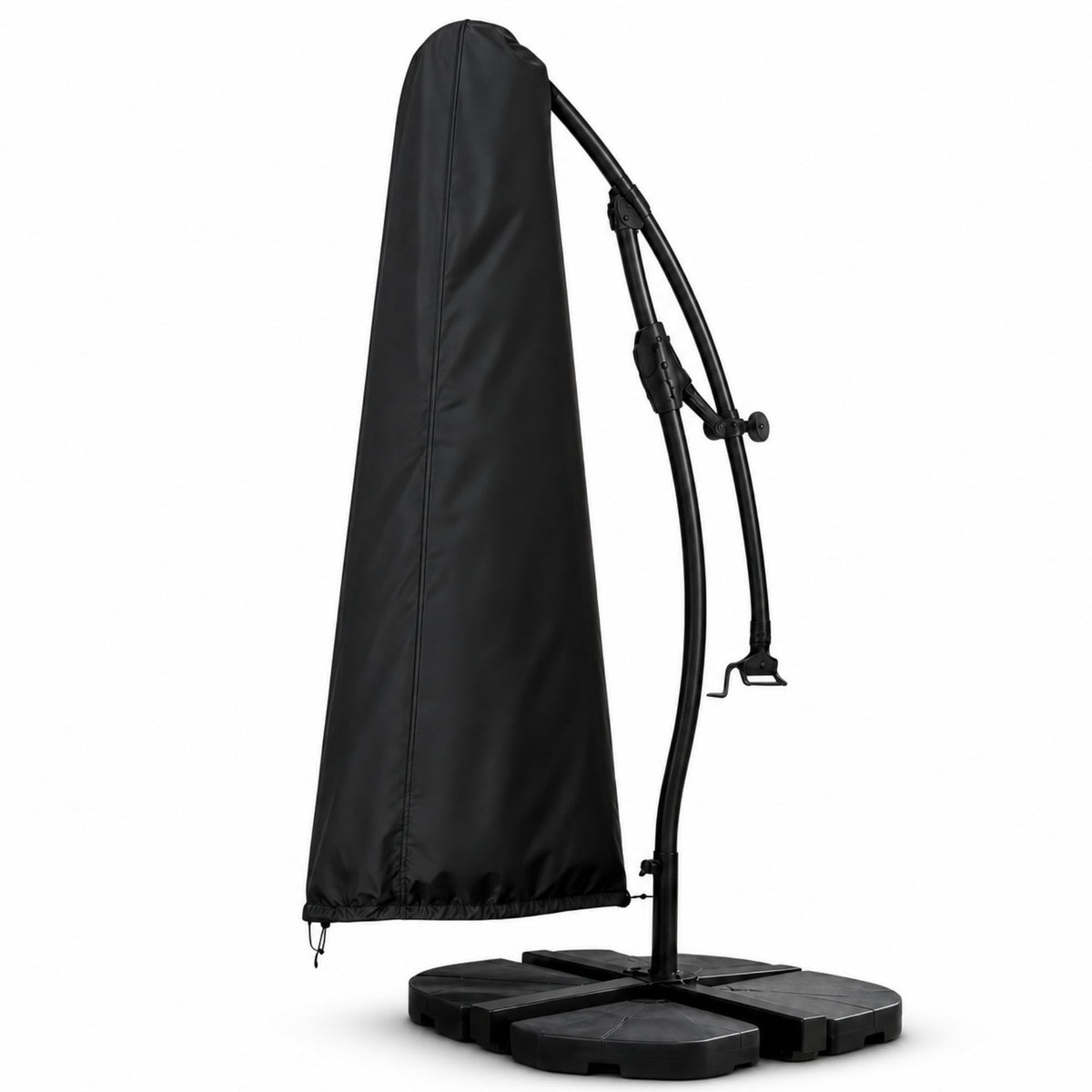 boyspringg front view of full umbrella cover protecting canopy