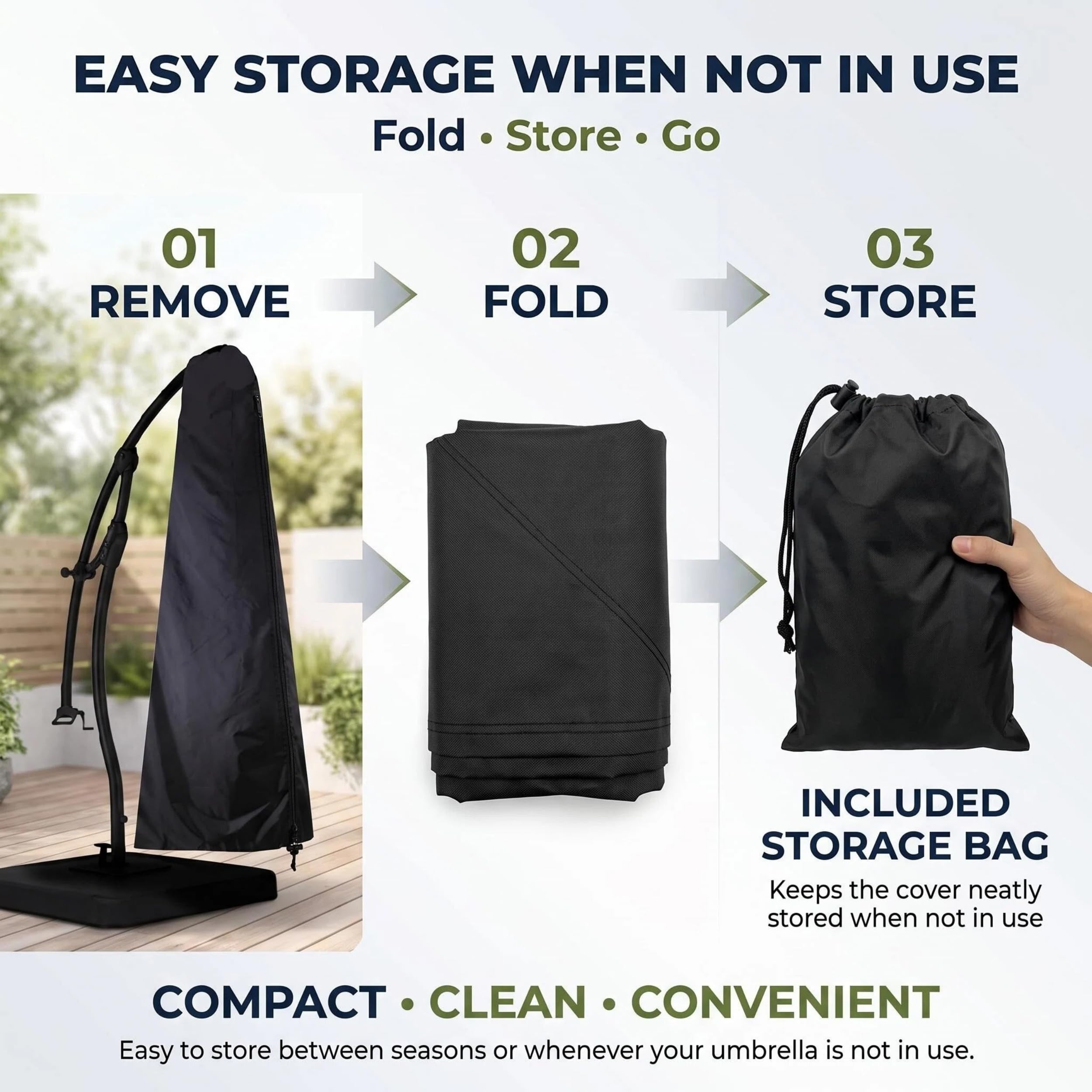 boyspringg folded cover inside storage bag for compact packing
