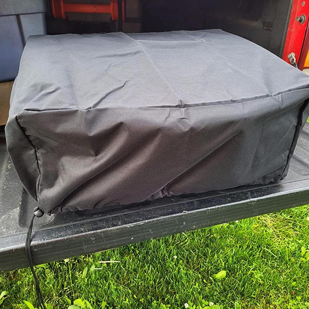 BQMAX in backyard grill station illustrating all-weather protection and ready-to-cook convenience