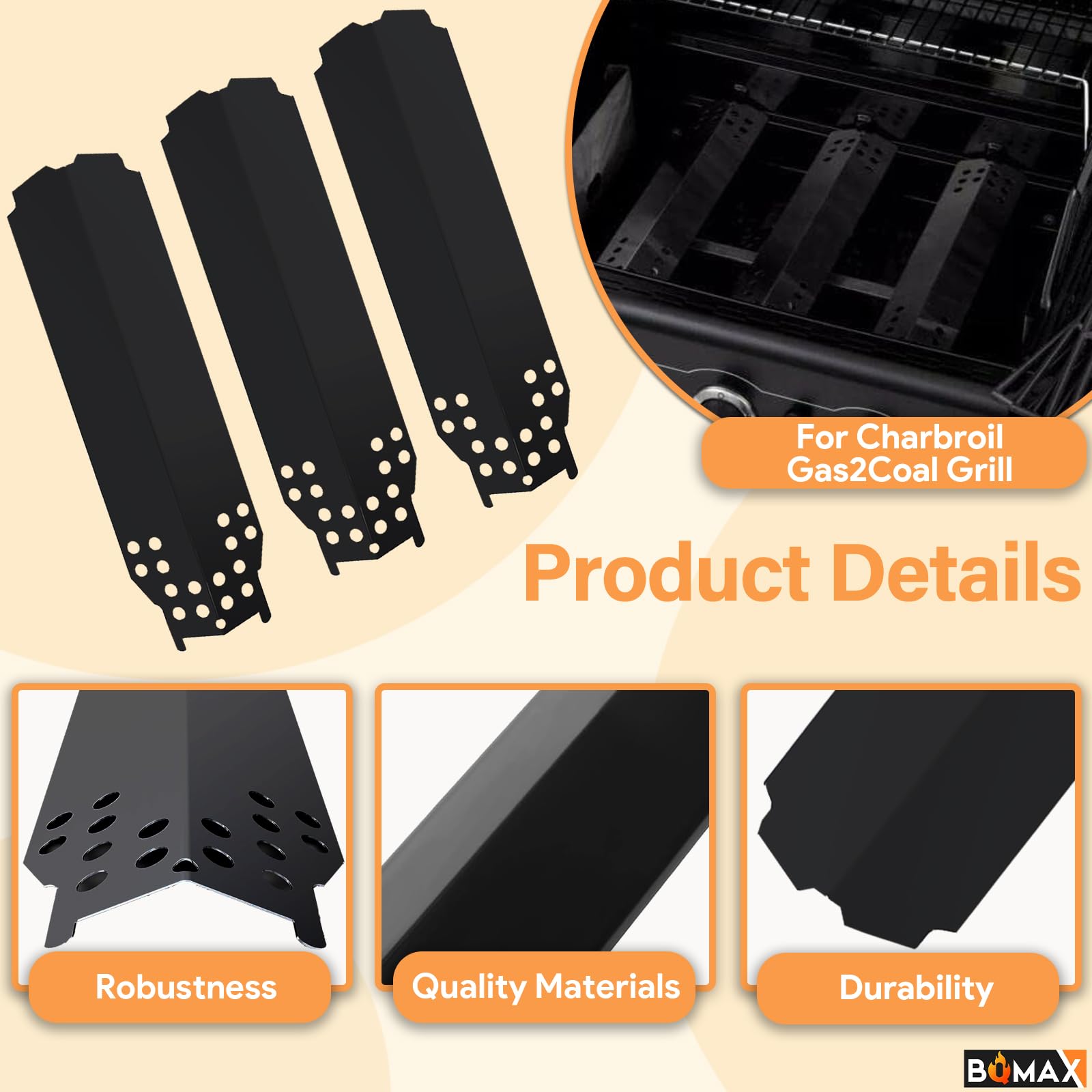 BQMAX carryover tubes and cotter pins organized for easy replacement and secure connections