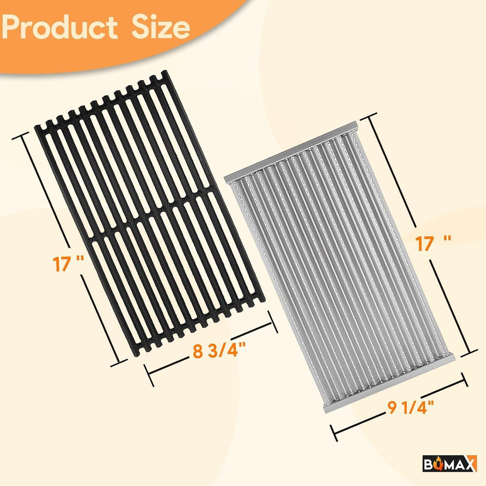 BQMAX detailed cast-iron grate texture for improved searing and durability