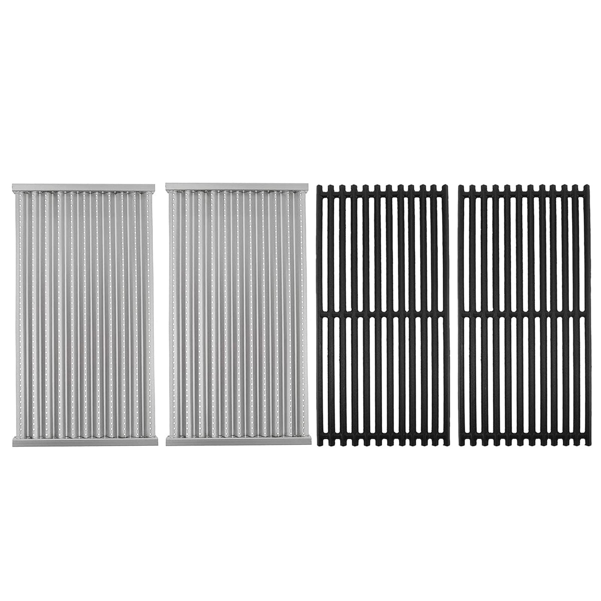 BQMAX front view of replacement emitters and grates showing full kit benefit