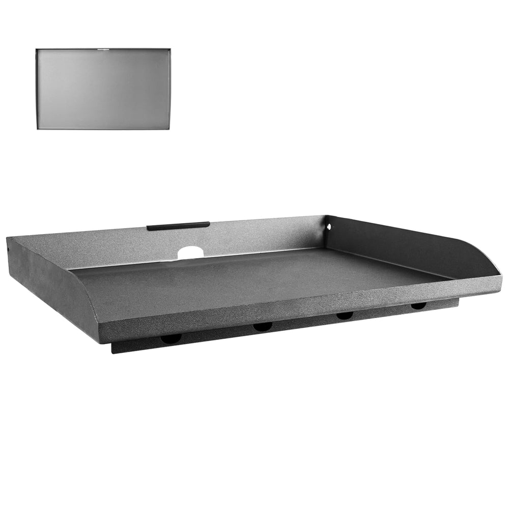 BQMAX front view of 22-inch griddle top showing flat cooking surface and benefit: reliable replacement
