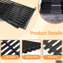 BQMAX grates installed on Charbroil grill demonstrating restored cooking surface and performance