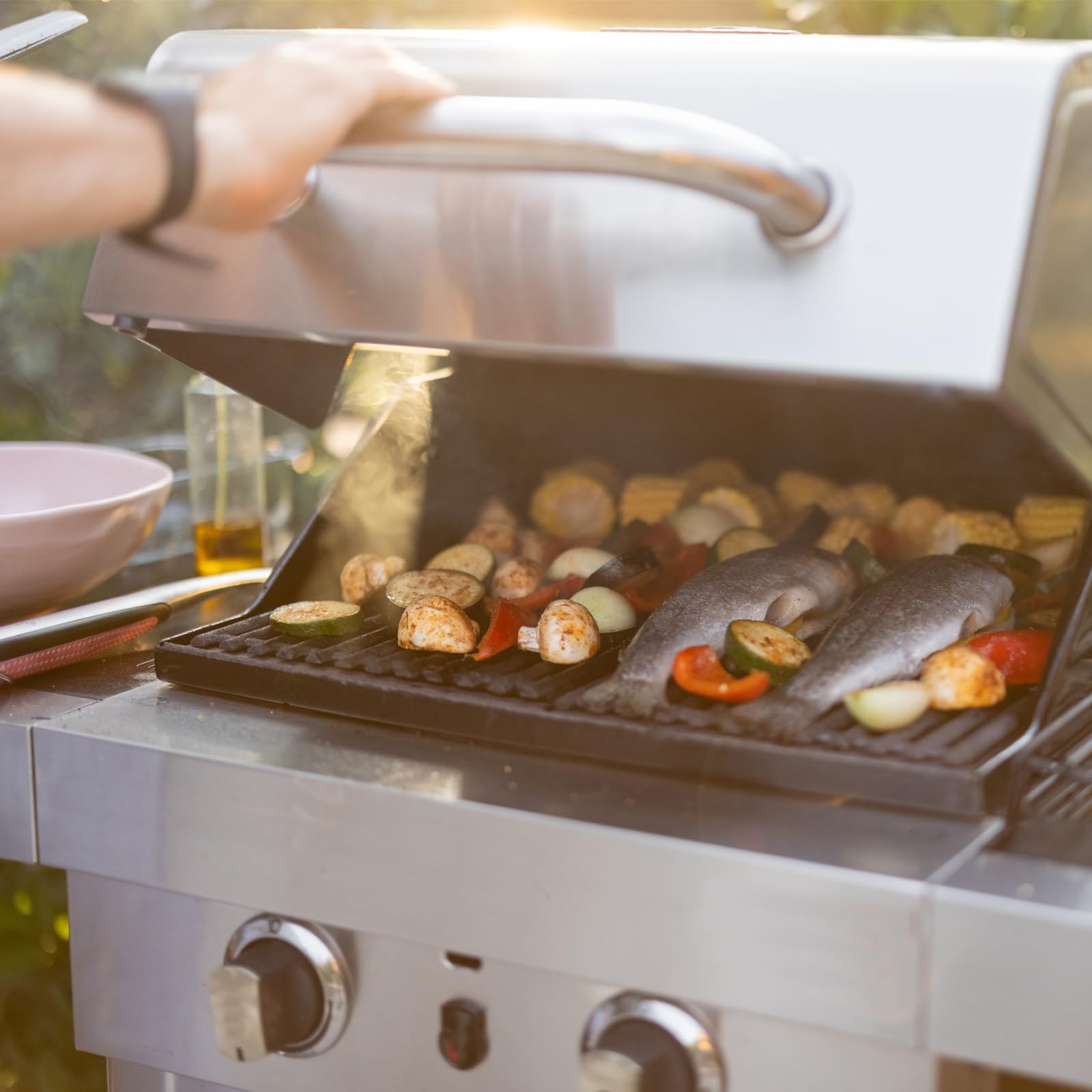 BQMAX kit staged in backyard grill scene for easy retrofit and performance