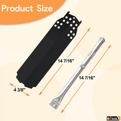 BQMAX stainless steel burner tube ports ensure even flames and consistent cooking