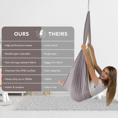 Bradoro swing in a child’s playroom providing calming retreat