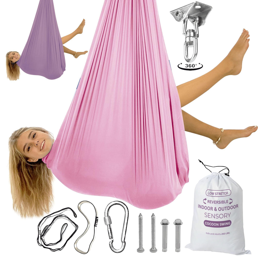 Bradoro front view of cocoon swing showing safe enclosure and comfort