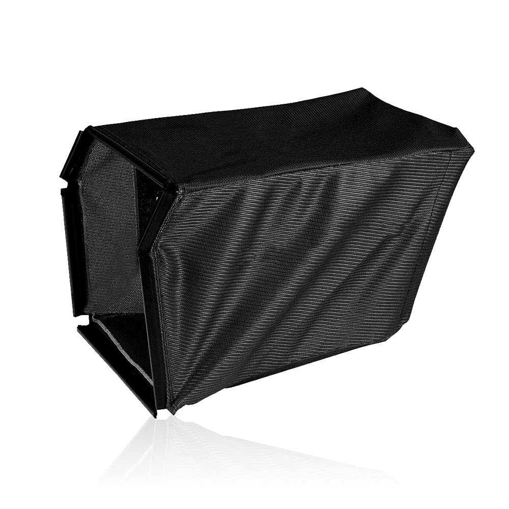 Braveboy front view of grass bag showing full collection capacity benefit