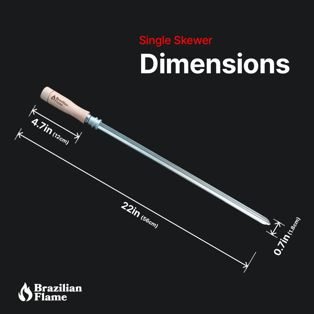 Brazilian Flame wooden handle detail showing heat-resistant grip and ergonomic benefit