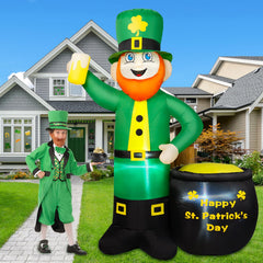 BRDJade inflatable lit with LEDs at night for bright holiday visibility