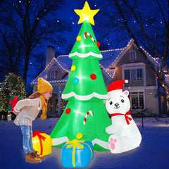 BRDJade close-up of built-in LEDs on tree for bright nighttime display