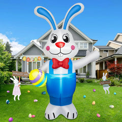 BRDJade front view of inflatable bunny showing welcoming pose and colors
