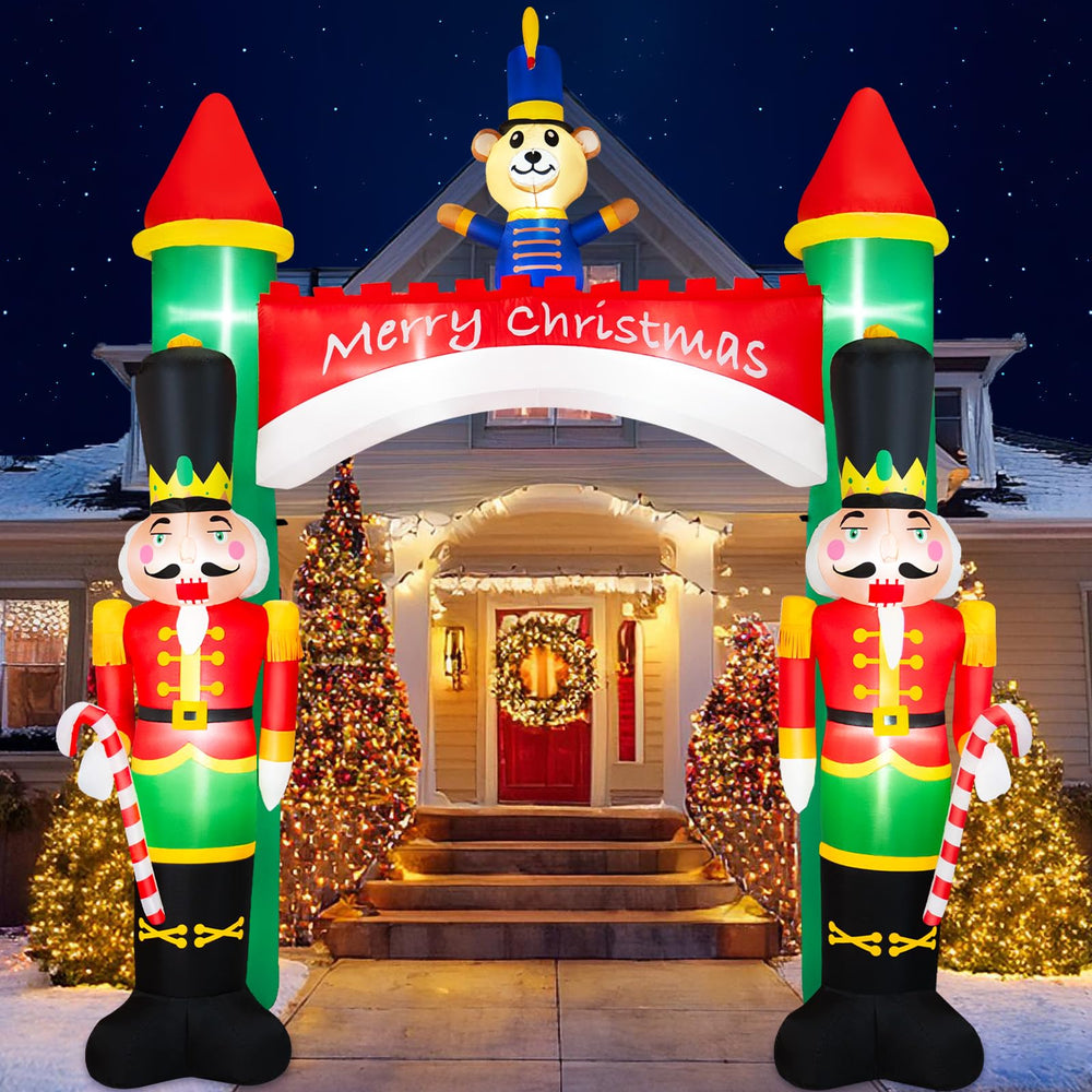 BRDJade front view of 10ft inflatable archway bright welcome
