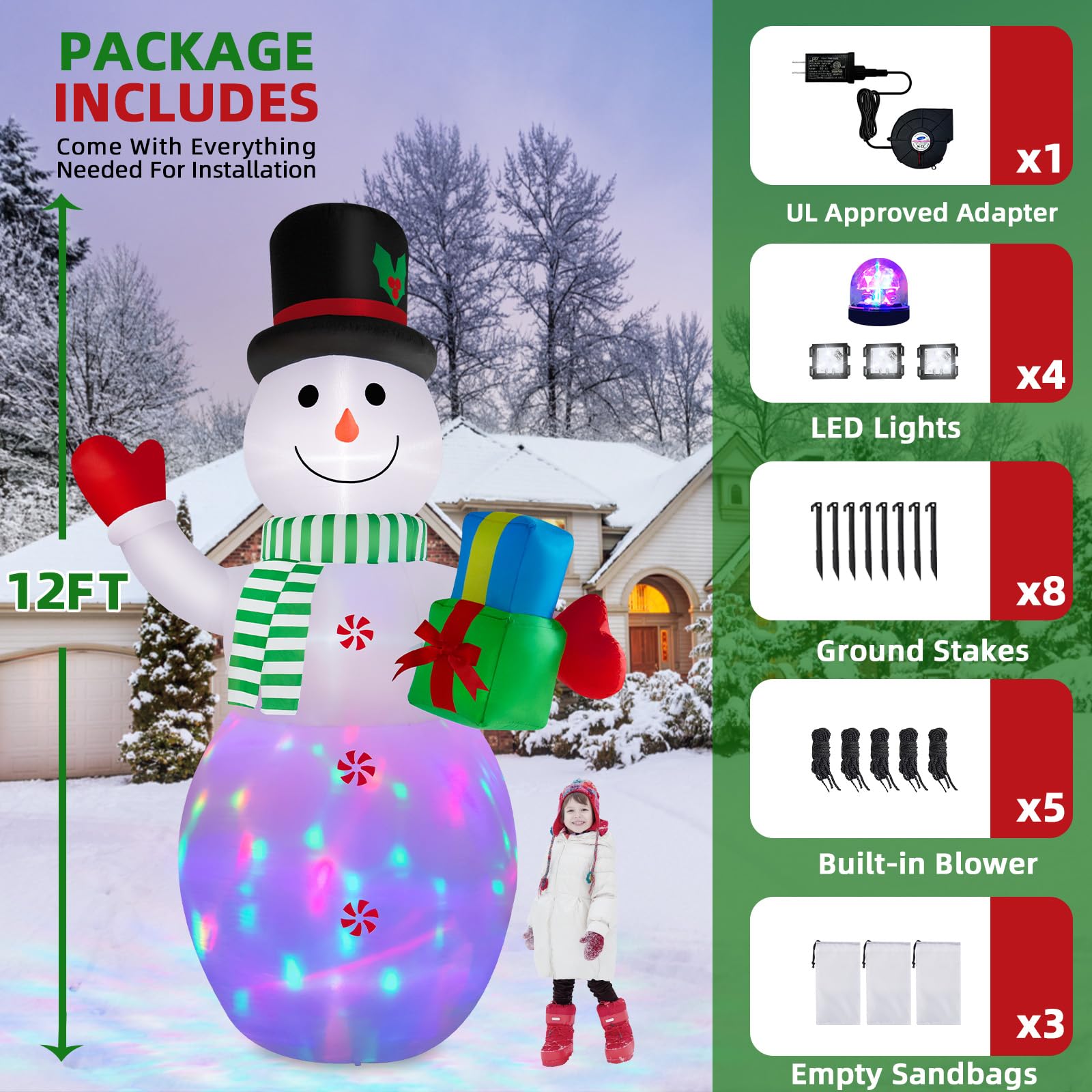 BRDJade size comparison showing snowman height relative to house for scale