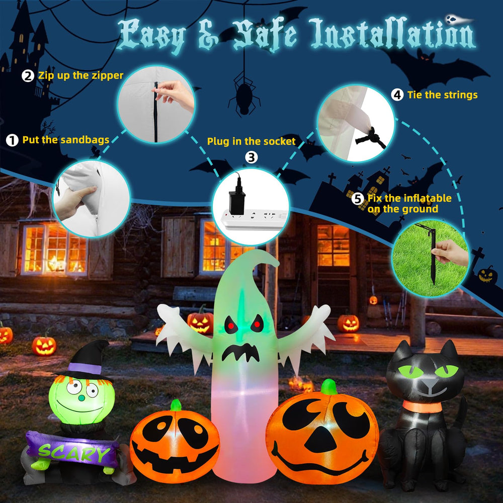 BRDJade inflatable next to porch railing demonstrating 8ft size and scale