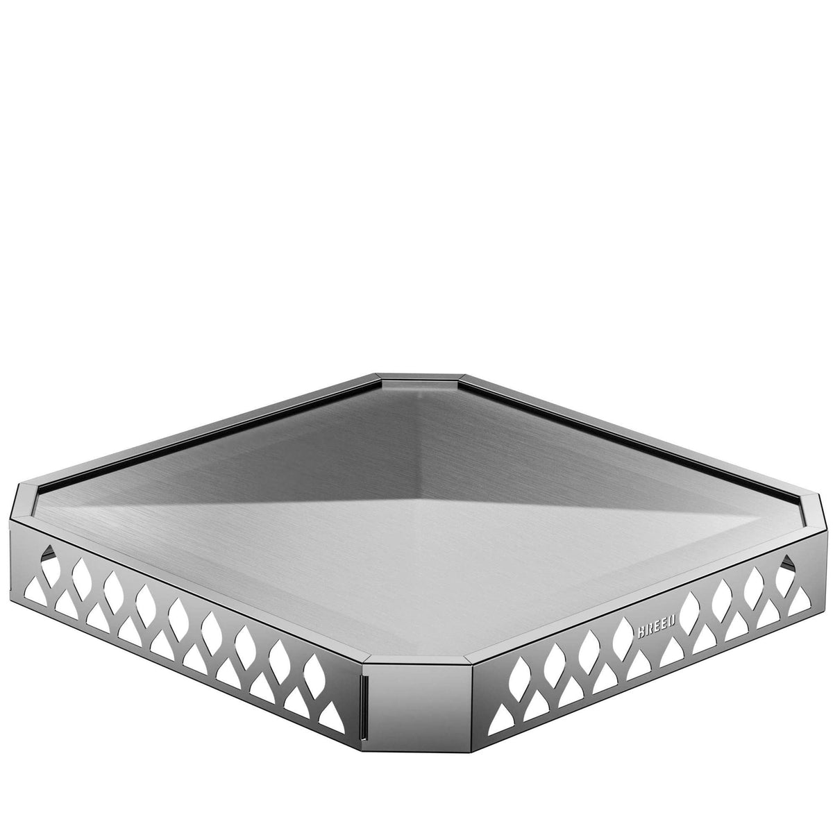 Breeo Base X front view showing protective platform and clean finish benefits